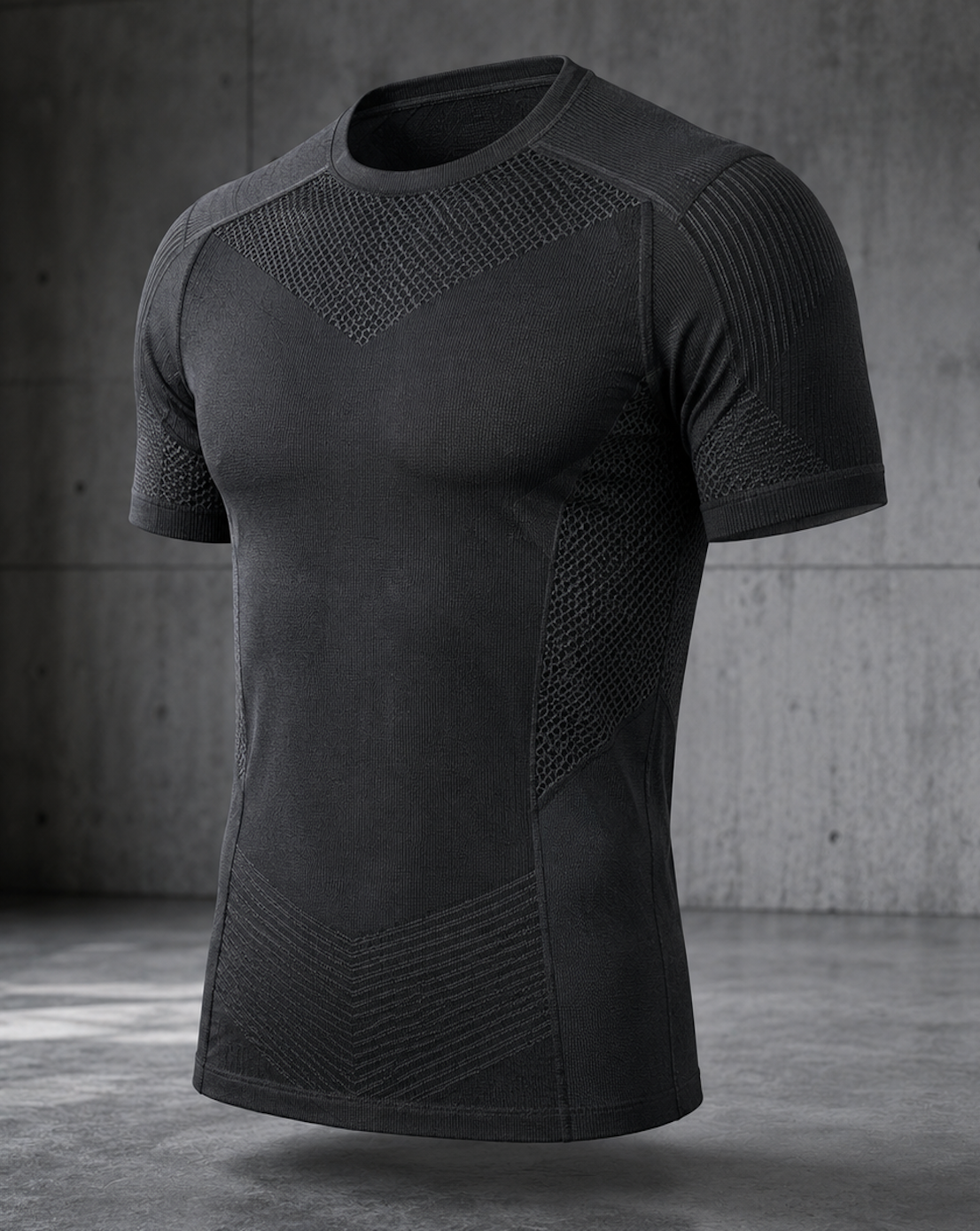 SM9009-Technical knitted T-shirts